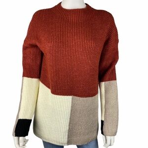 NEW C'isa Color Block Tunic Length Sweater L